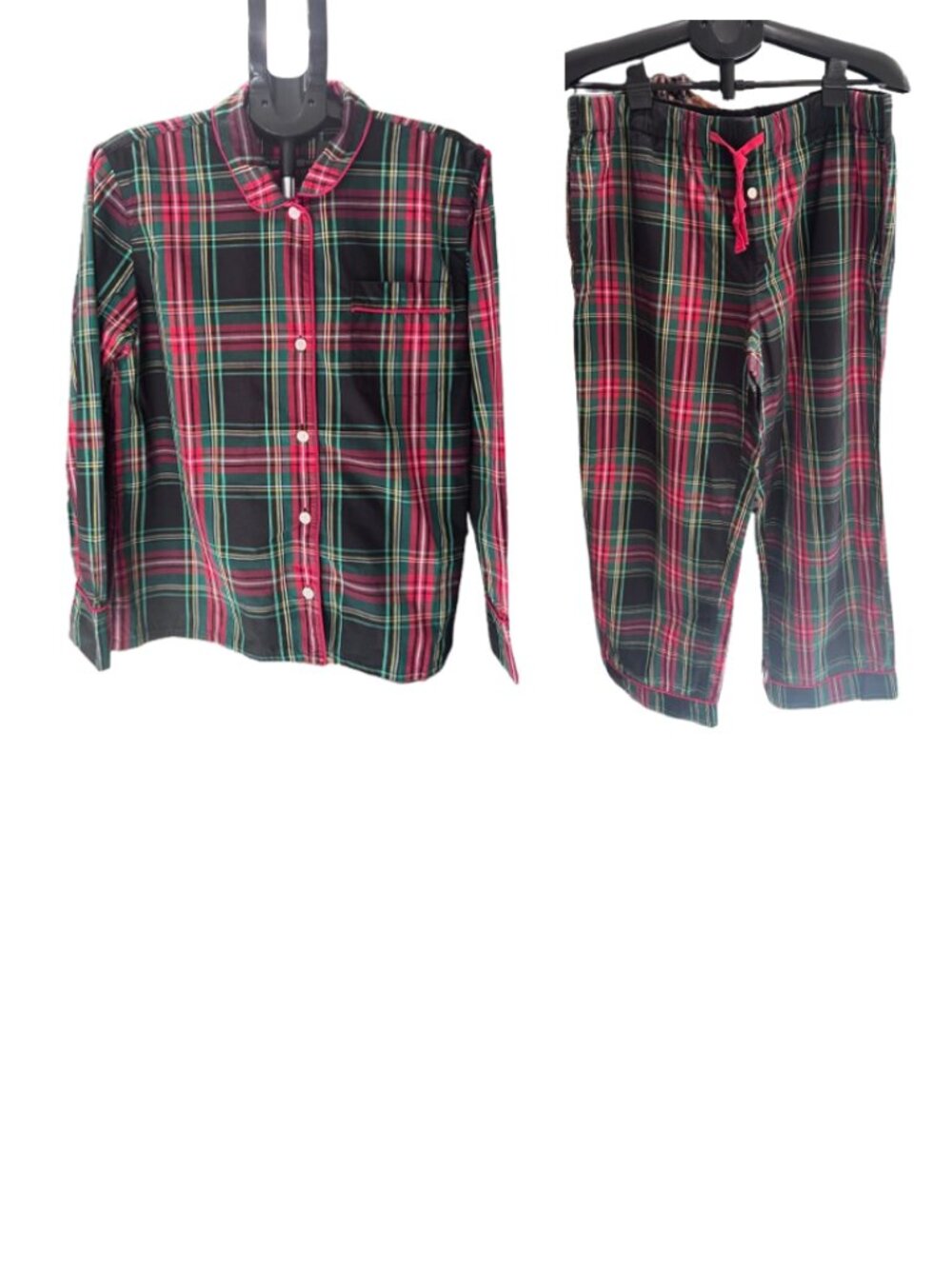 J.Crew Re-Imagined Holiday Tartan Plaid 100% Cotton Pajama Set (Size M)